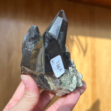 Load image into Gallery viewer, Hyalite Opal on Smoky Quartz