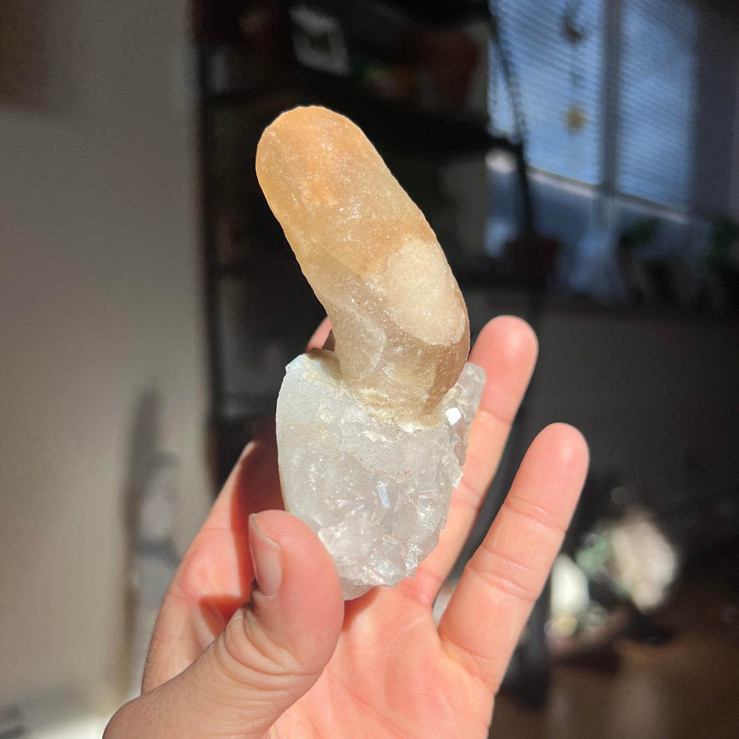 Calcite on Quartz