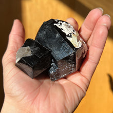 Load image into Gallery viewer, Hyalite Opal on Black Tourmaline/Smoky Quartz
