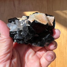 Load image into Gallery viewer, Hyalite Opal on Black Tourmaline/Smoky Quartz
